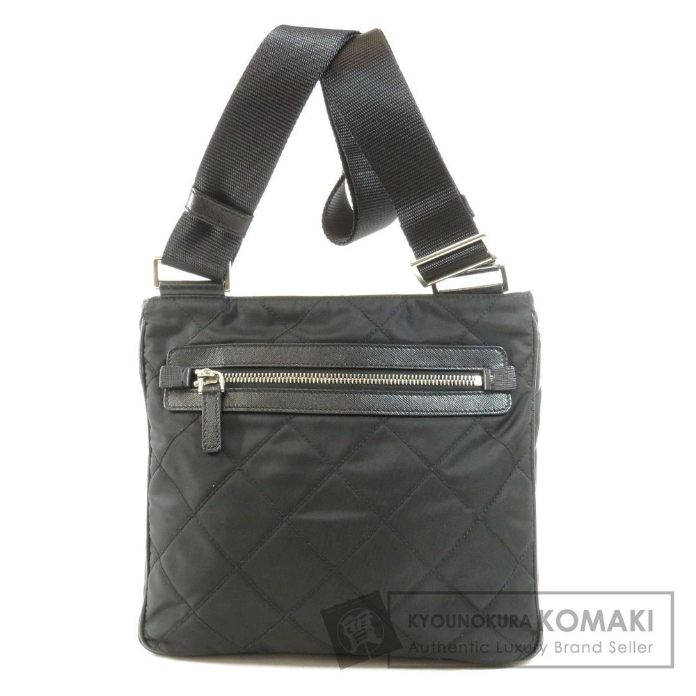 Prada Tessuto Crossbody Bag black leather